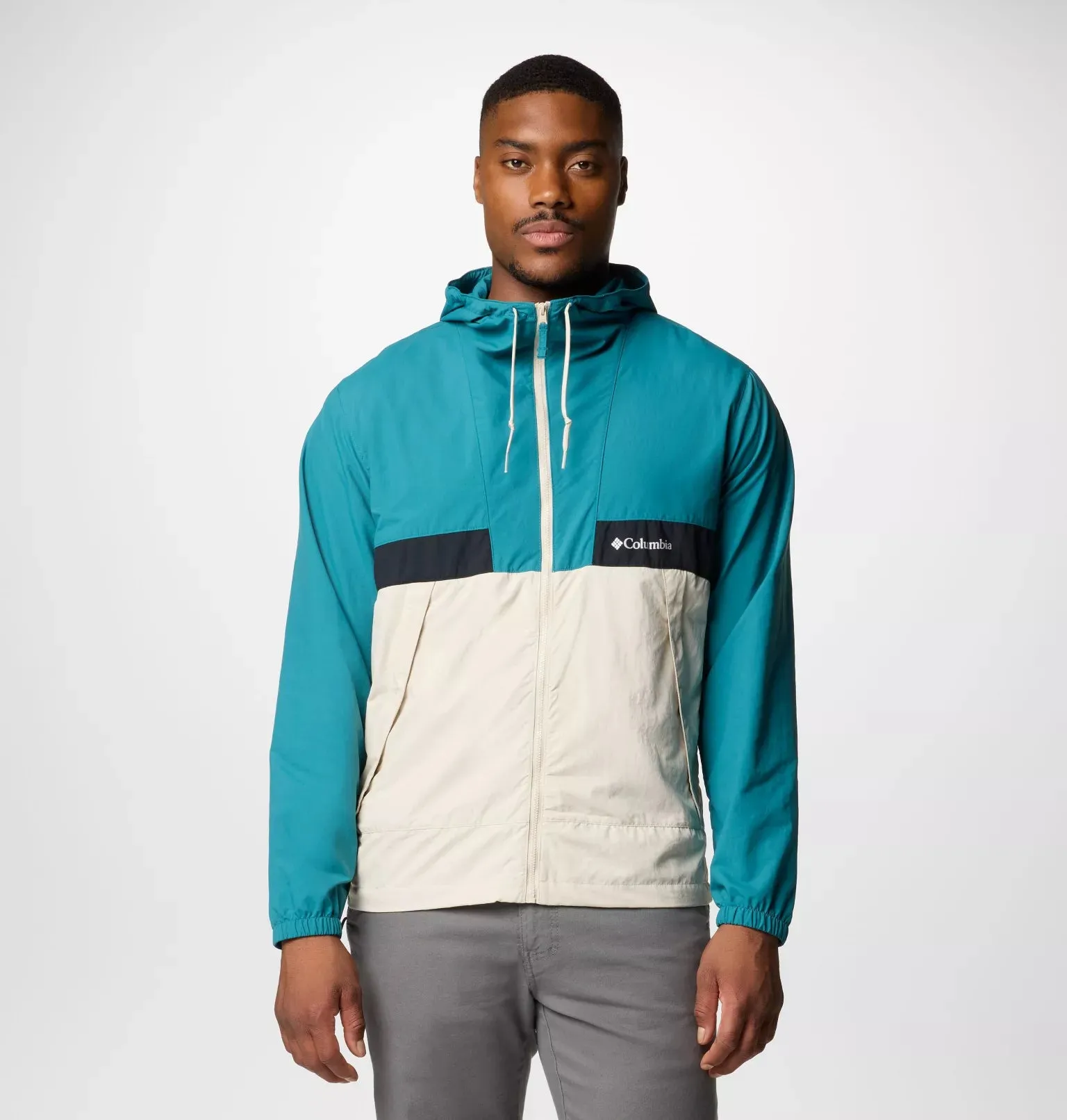 WM7321 Men's Spire Valley Hooded Windbreaker